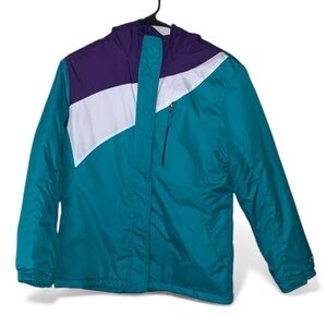 Mountain Xpedition Girls Large 10/12 Teal and Purple Winter Jacket